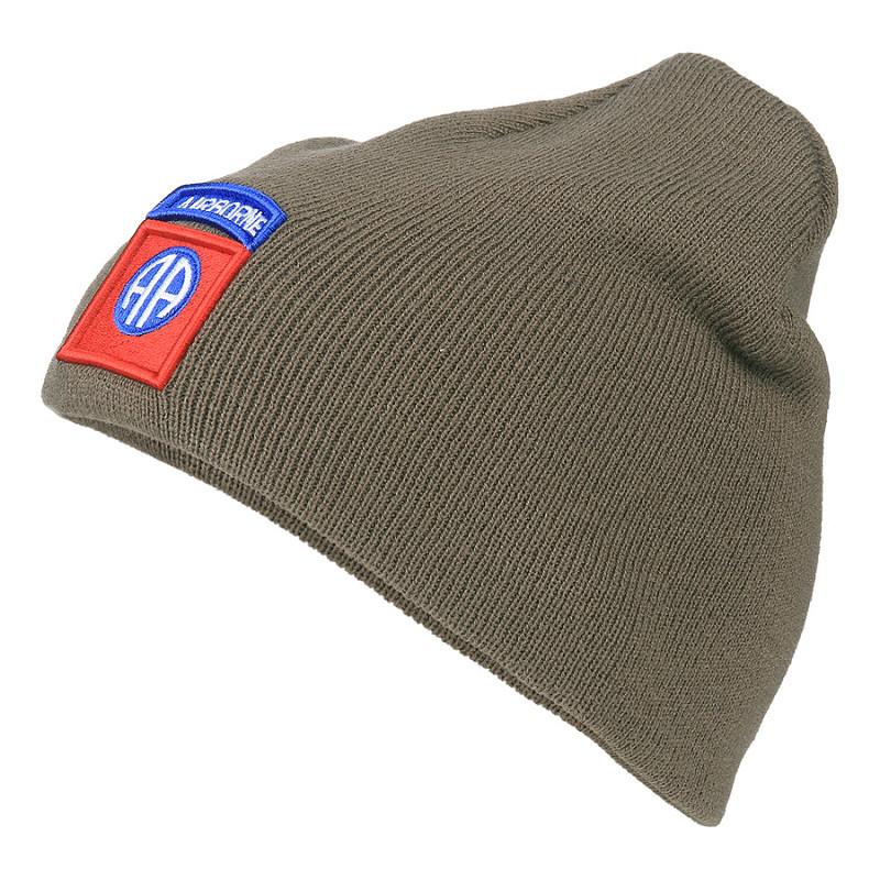 82nd Airborne Beanie US Olive-3687-a